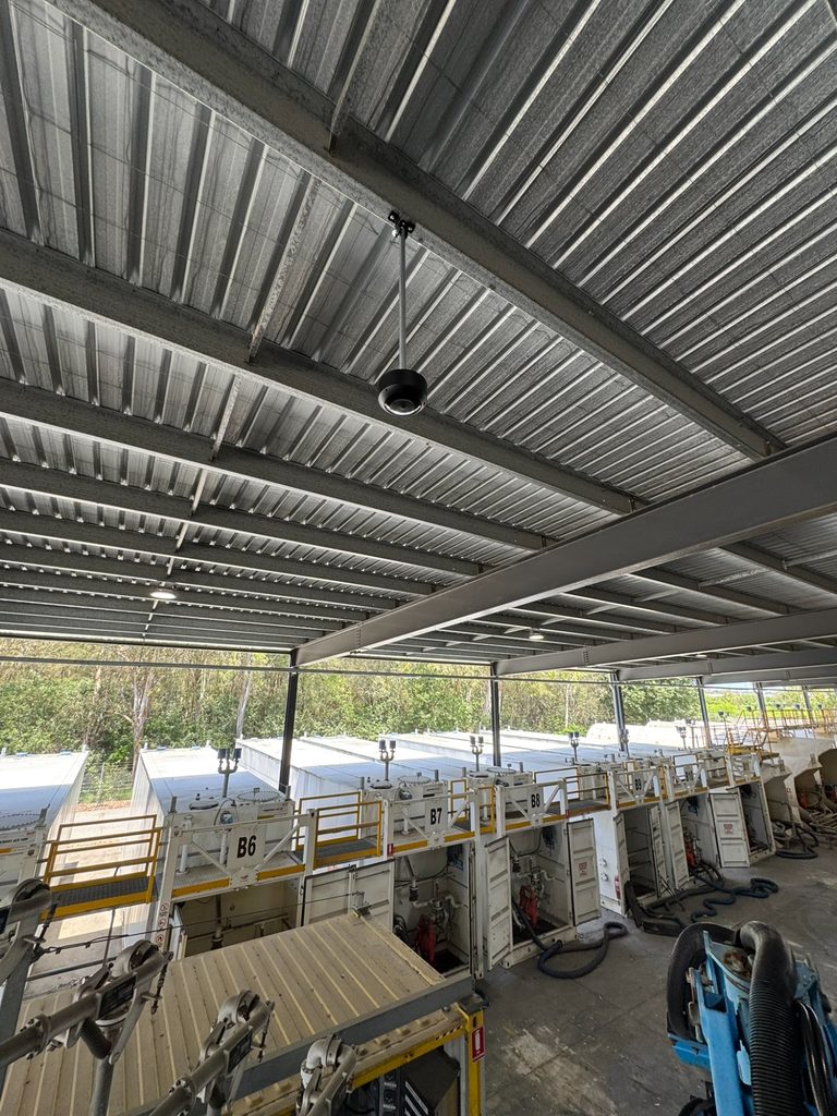 Commercial data cabling Brisbane — industrial cabling installed on a commercial site by UNS